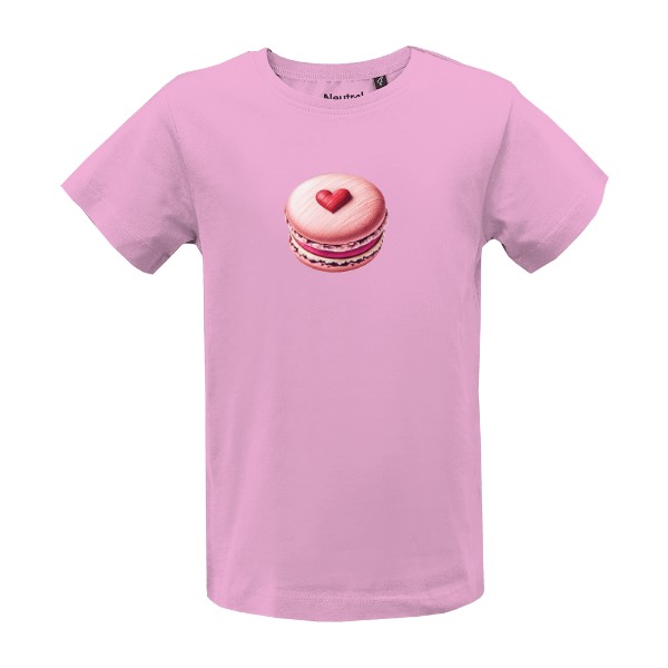 Růžová makronka valentýn